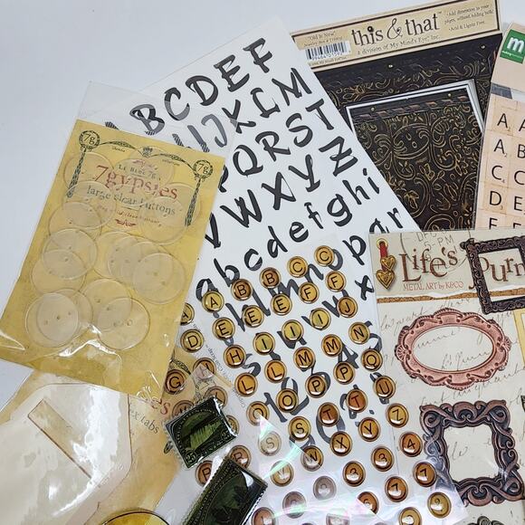 Steampunk Junk Journal Assorted Scrapbook Embellishments lot. Mixed Lot New Used - Picture 4 of 11